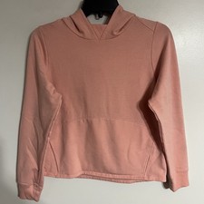 Girls MTA Sports Coral Peach Colored Cropped Hoodie Sweatshirt Size XL 14/16 Girls' Sweatshirt price