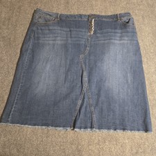EST 1946 Denim Jean Skirt Womens Size 28W Blue Pockets Stretch Mid Length Jeans / Denim Skirt price