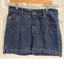 Silver Jeans Denim Mini Skirt Dark Wash Blue Vintage Made in Canada 31 Y2K 90's Jeans / Denim Skirt price