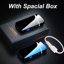 Lighter Rechargeable,  USB Dual Arc Plasma Electric  Windproof excellen gift box Lighter price
