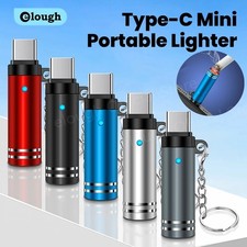 USB C Electric Cigarette Lighter Mini Air Blowing Safety Flame Free Igniter Lighter price