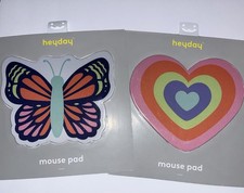 Brand New 2 Pack Butterfly Heart Mouse Pad Set | Colorful Cute Desk Accessories Desk Pad Set price