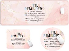 Mouse Pads for Desk Set of 3, Large Mouse Pad + Small Pad + Cup Coaster Desig... Desk Pad Set price