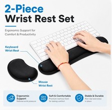 Keyboard Mouse Wrist Rest Set Memory Foam Gel Support Ergonomic Cushion Desk Pad Set price