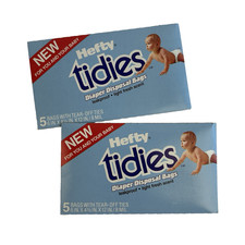 Vintage 1980s Hefty Tidies Diaper Disposal Bags Scented Prop Sample Advertising Diaper Disposal Bags price