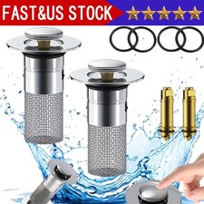 2-Pack Sink Stopper Hair Catcher Bathroom Pop Up Sink Drain Strainer Filter Plug Sink price