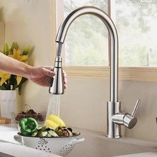 Brushed Nickel Kitchen Faucet Sink Mixer Faucet Pull Down Sprayer Single Handle Sink price