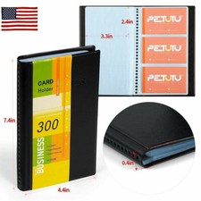 Business Name Card Organizer Book Booklet Wallet Holder PU Leather 300 Cards US Business Card Holder price