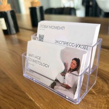 Double Cell Display Stand Desktop Business Card Box Business Card Holder Office Business Card Holder price
