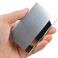 Pocket Stainless Steel & Metal Business Card Holder Case ID Credit Wallet Silver Business Card Holder price