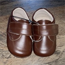 Jollypir Brown Synthetic Hook & Loop Casual Flat Baby Shoes Rubber Sole Baby Shoes price