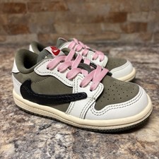 Travis Scott jordan 1 Low medium olive Size 7C Toddler Baby Shoes price