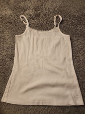 Girls Justice White Lace Cami Tank Top Size 12 Girls' Tank Top price