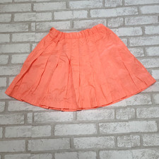 Vintage 80s Nike Neon Orange Pleated Swishy Nylon Tennis Skirt Sporty Youth Sz 8 Girls' Skirt price