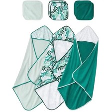 9pk Cloud Island  Infant Towels (3) and Washcloths (6) Set Green Leaves Baby Towel price