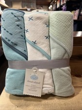 Cloud Island 3-pack Infant Green Hooded Towels Baby Girl Or Boy Baby Towel price