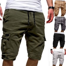 Men Casual Chino Cargo Shorts Pants 6-Pockets Summer Beach Trousers Pants (Outdoor) price