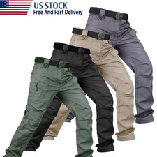 Mens Cargo Pants Tactical Waterproof Work Outdoor Hiking Combat Trousers  USA Pants (Outdoor) price