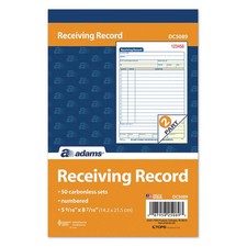 Adams Carbonless Receiving Record Book 50 Sets Customizable Business Forms Pre-printed Forms & Notebooks price