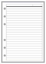 B6 Size Note Paper Planner Insert with Subject Line, Sized and Punched for 6-... Pre-printed Forms & Notebooks price