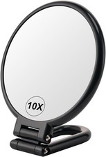 1X/10X Magnifying Handheld Mirror Double Sided, Foldable Travel Makeup Mirror, A Makeup Mirror price