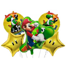 Mario Yoshi Set of 5 Balloons Birthday Party SuperMario Bros Kids Luigi Party Birthday & Party price