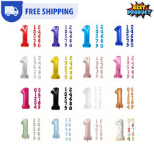 Large Number Balloons 40 Inch Foil 0-9 Giant Helium Air Birthday Party Decor USA Birthday & Party price