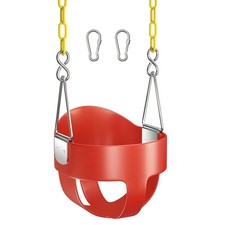 Red Toddler Swing Seat High Back Full Bucket Baby Swing Seat Support 150 lbs Baby Swing price