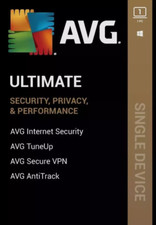AVG Ultimate Windows VPN AntiTrack Tuneup Security 1 Device 1 Year 5Min Delivery Antivirus Software price