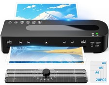 Laminator Machine, A4 Laminators Hot & Cold with 20 Laminating Sheets and Tri... Lamination System price