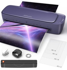 Laminator Machine 13 Inch Wide Thermal Lamination 9 in 1 Cold Hot A3, Purple Lamination System price