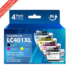 4pk LC401XL LC401 Ink Cartridges for Brother MFC-J1010DW MFC-J1012DW MFC-J1170DW Cartridges price
