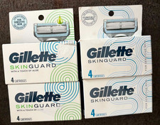 Gillette SkinGuard Razor Refill Cartridges Sensitive 4CT Pack of 2 W or W/O Aloe Cartridges price