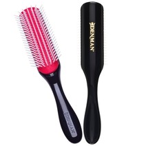 Denman D3 Original Curl Definer Styler Hairbrush Black Plastic 7-Row UK NEW Hair Stylers price