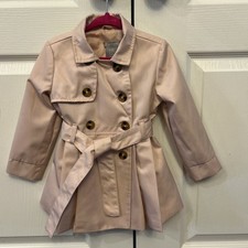 Tahari Baby Toddler Girl Belted Trench Rain Coat Jacket Size 18 Months Pink Baby Coat price