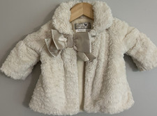 Widgeon Ivory Faux Fur Lined Baby Coat with Bow Accent Size 9M Baby Coat price