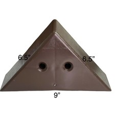 ProFurnitureParts 3" Tall Triangle Corner Plastic Sofa Legs in Brown, Set of 4 Corner Sofa / Set price
