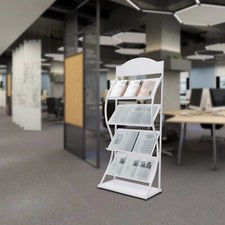 Newspaper Rack Magazine Stand Literature Holder Book Magazine Display 4 Layers Magazine Rack / Newspaper Rack price