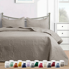 Luxury Bedspread Bedding Set 3 Piece Quilted Coverlet Bed Throw Queen King Size Baby Bedspread Set price
