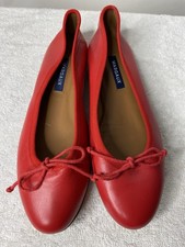 Margaux The Demi Ballet Flats Scarlet Nappa Red Leather Women's 37.5 N US 7.5 Ballet Flats price