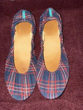 TIEKS Women’s HERITAGE PLAID Ballet Flats Shoes Red White Blue Size 9 Ballet Flats price