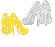 Women's high-heeled shoes Metal Cutting Dies diy Scrapbooking Stencil Card Die High-Heeled Shoes price