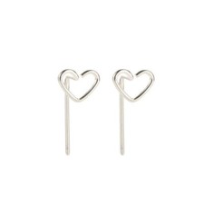 Fashion Stainless Steel Hollow Heart Ear Stud Earrings Women Party Jewelry Gift Silver Earrings price