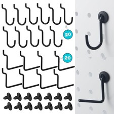 Pegboard J Hooks Accessories - 40 Set Peg Board L and J Type Hooks Fit 1/4 Pe... Ironing Boards and Accessories price