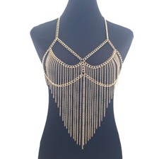 Women's Body Chain Necklace Rave Punk Bralette Club Chest Harness Body Jewerly Body Chain price