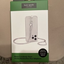 Kate Spade Cell Phone Cross Body Lanyard Silver Chain Body Chain price