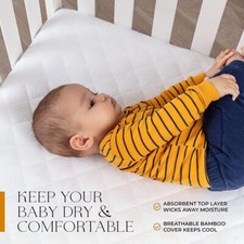 BABY waterproof crib mattress protector- 2 Pack  Soft Absorbent Baby Mattress Protector price