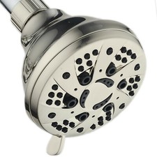 AquaDance Brushed Nickel 3.5" High-Pressure 6 Setting Spiral Shower Head Shower Set price