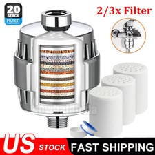 20-Stage Shower Head Filter with 3 Replaceable Filter Cartridges for Hard Water Shower Set price