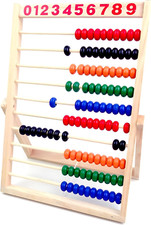 Wooden Counting Number Frame, 10 Rows Abacus for Kids Learning Math (11-1/2-Inch Abacus price
